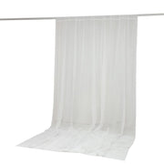 10ft x 12ft Chiffon Sheer Backdrop Curtain Panel Draping Fabric CUR_PANORGZ_10X12_IVR
