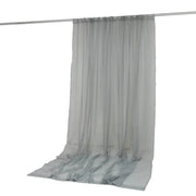 10ft x 12ft Chiffon Sheer Backdrop Curtain Panel Draping Fabric CUR_PANORGZ_10X12_SILV