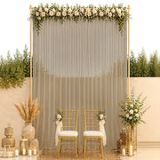 10ft x 14ft Chiffon Sheer Backdrop Curtain Panel Draping Fabric