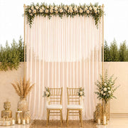 10ft x 14ft Chiffon Sheer Backdrop Curtain Panel Draping Fabric