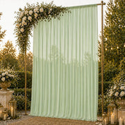 10ft x 14ft Chiffon Sheer Backdrop Curtain Panel Draping Fabric
