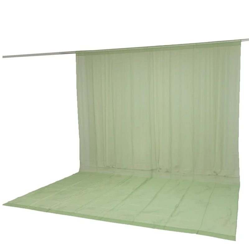 10ft x 14ft Chiffon Sheer Backdrop Curtain Panel Draping Fabric