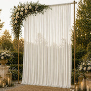 10ft x 14ft Chiffon Sheer Backdrop Curtain Panel Draping Fabric