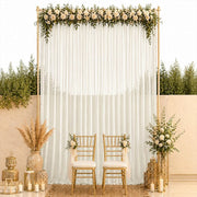 10ft x 14ft Chiffon Sheer Backdrop Curtain Panel Draping Fabric