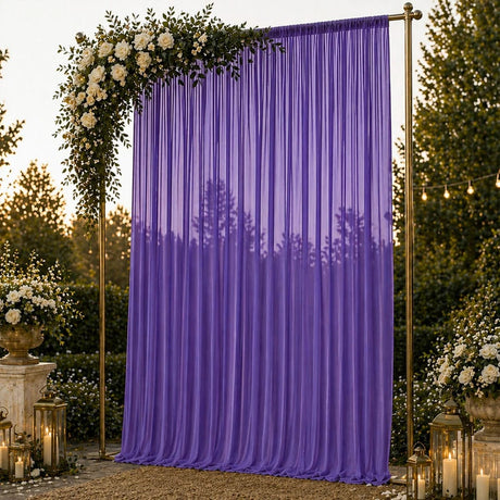 10ft x 14ft Chiffon Sheer Backdrop Curtain Panel Draping Fabric