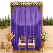 10ft x 14ft Chiffon Sheer Backdrop Curtain Panel Draping Fabric