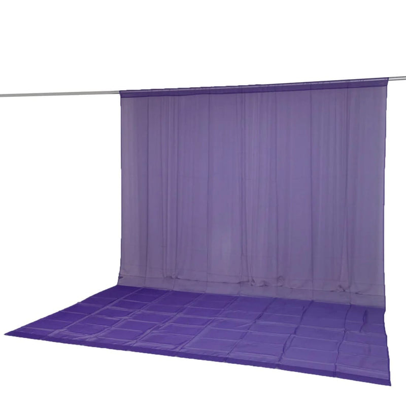 10ft x 14ft Chiffon Sheer Backdrop Curtain Panel Draping Fabric