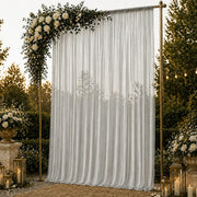 10ft x 14ft Chiffon Sheer Backdrop Curtain Panel Draping Fabric