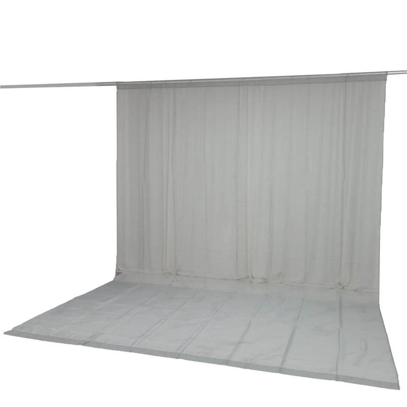 10ft x 14ft Chiffon Sheer Backdrop Curtain Panel Draping Fabric