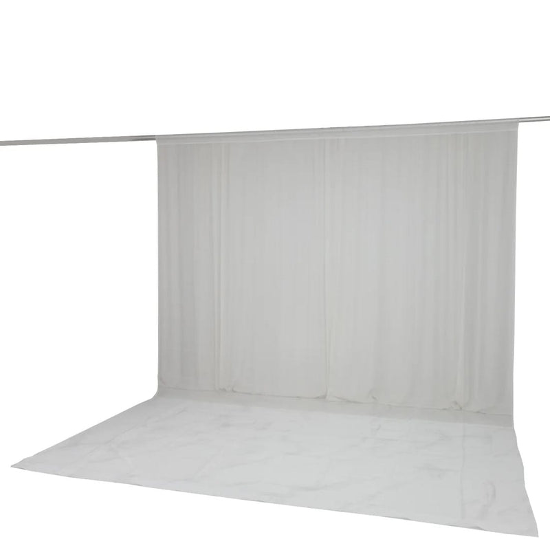 10ft x 14ft Chiffon Sheer Backdrop Curtain Panel Draping Fabric