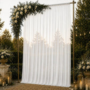 10ft x 14ft Chiffon Sheer Backdrop Curtain Panel Draping Fabric