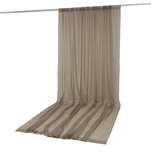 10ft x 14ft Chiffon Sheer Backdrop Curtain Panel Draping Fabric CUR_PANORGZ_10X14_010