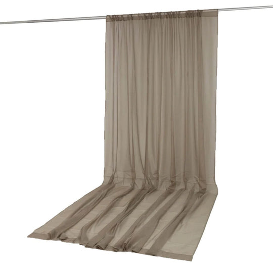 10ft x 14ft Chiffon Sheer Backdrop Curtain Panel Draping Fabric CUR_PANORGZ_10X14_010