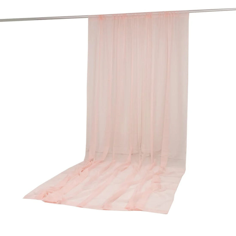 10ft x 14ft Chiffon Sheer Backdrop Curtain Panel Draping Fabric CUR_PANORGZ_10X14_046