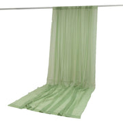 10ft x 14ft Chiffon Sheer Backdrop Curtain Panel Draping Fabric CUR_PANORGZ_10X14_GRN