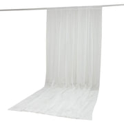 10ft x 14ft Chiffon Sheer Backdrop Curtain Panel Draping Fabric CUR_PANORGZ_10X14_IVR