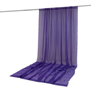 10ft x 14ft Chiffon Sheer Backdrop Curtain Panel Draping Fabric CUR_PANORGZ_10X14_PURP