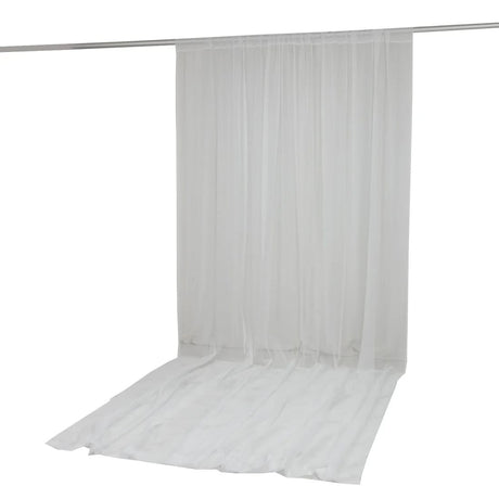 10ft x 14ft Chiffon Sheer Backdrop Curtain Panel Draping Fabric CUR_PANORGZ_10X14_WHT
