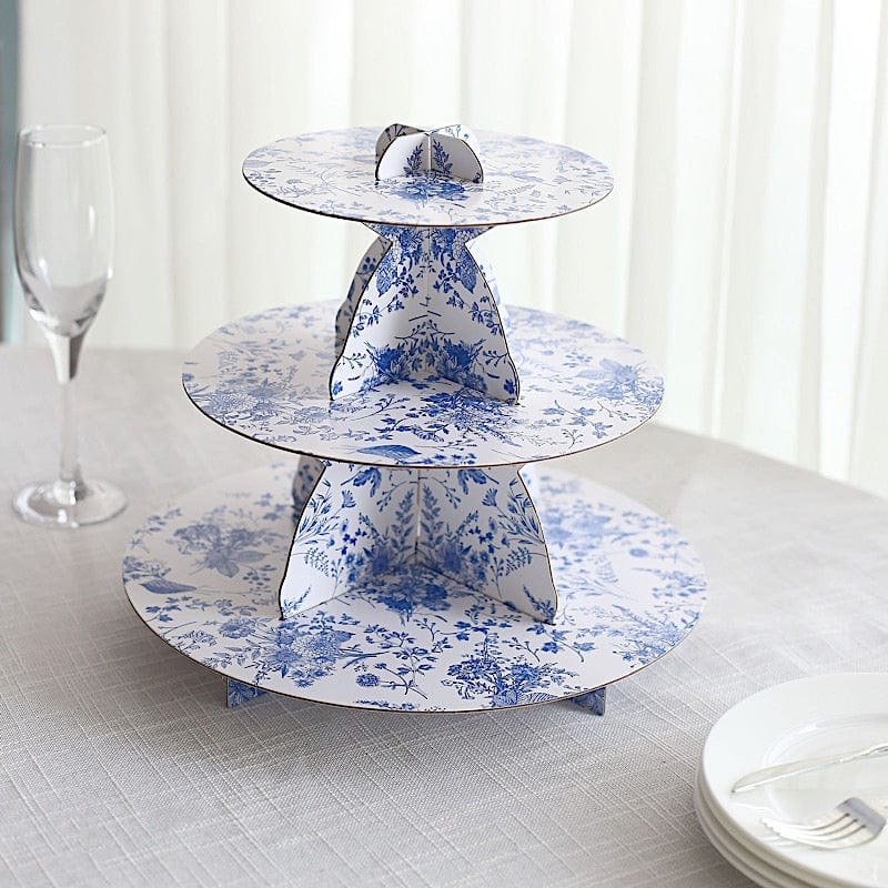 11" Round 3-Tier Cardboard Cupcake Stand