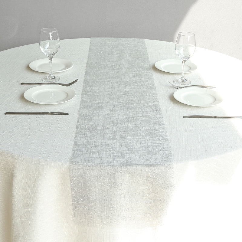 11" x 108" Metallic Glitter Mesh Polyester Table Runner