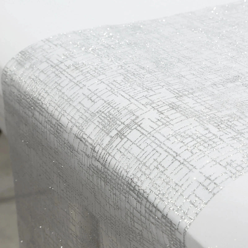 11" x 108" Metallic Glitter Mesh Polyester Table Runner