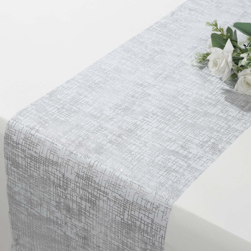 11" x 108" Metallic Glitter Mesh Polyester Table Runner