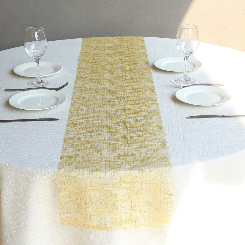 11" x 108" Metallic Glitter Mesh Polyester Table Runner