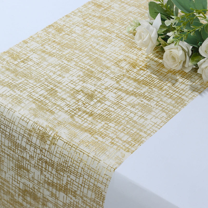 11" x 108" Metallic Glitter Mesh Polyester Table Runner