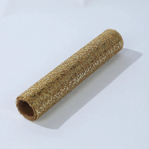 11" x 108" Metallic Sequin Mesh Polyester Table Runner RUN_MET11_GOLD