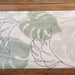 11" x 108" Monstera Palm Leaf Print Table Runner - White and Green RUN_DSP02_GRN