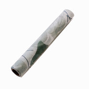 11" x 108" Monstera Palm Leaf Print Table Runner - White and Green RUN_DSP02_GRN