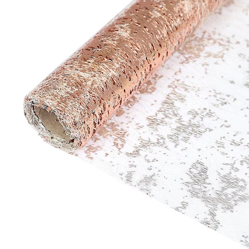 11"x108" Metallic Thin Mesh Polyester Table Runner Wedding Linens