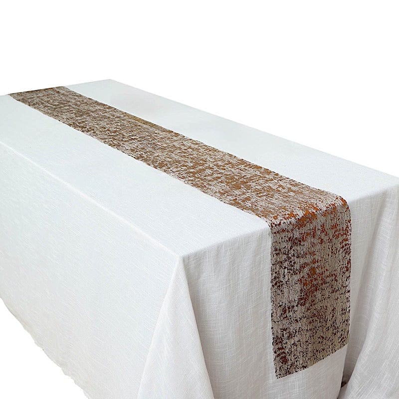 11"x108" Metallic Thin Mesh Polyester Table Runner Wedding Linens