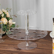12" Acrylic 2 Tier 24-Slot Ice Cream Cone Holder - Clear DSP_TR0008_24_CLR