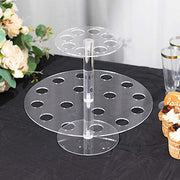 12" Acrylic 2 Tier 24-Slot Ice Cream Cone Holder - Clear DSP_TR0008_24_CLR