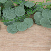 12 Artificial 6.5 ft Silk Eucalyptus Leaves Garland - Green ARTI_GLND_GRN023