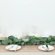 12 Artificial 6.5 ft Silk Eucalyptus Leaves Garland - Green ARTI_GLND_GRN023