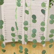 12 Artificial 6.5 ft Silk Eucalyptus Leaves Garland - Green ARTI_GLND_GRN023