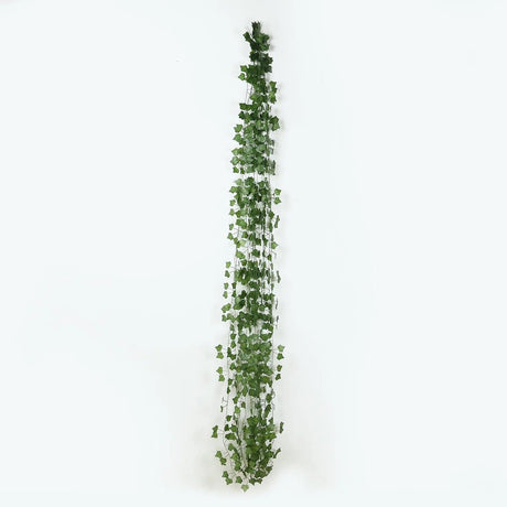 12 Artificial 6.5 ft Silk Ivy Leaves Garland - Green ARTI_GLND_GRN024