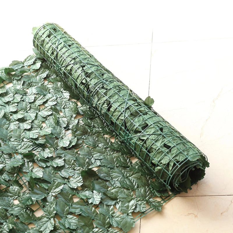 12 Artificial Ivy Privacy Screen Fence Wall Panel - Dark Green ARTI_PAN02_IVY_GRN