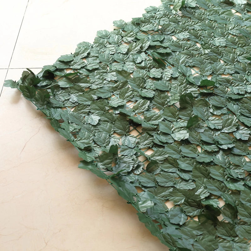 12 Artificial Ivy Privacy Screen Fence Wall Panel - Dark Green ARTI_PAN02_IVY_GRN