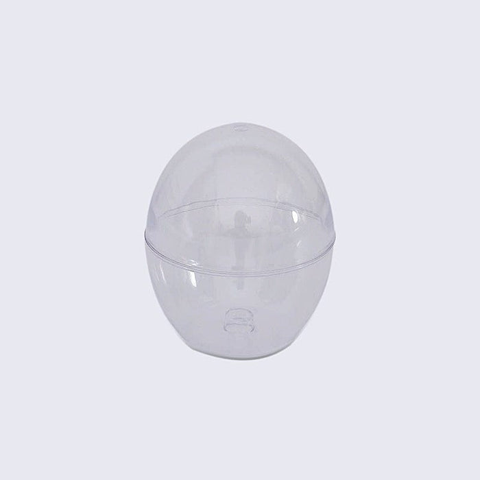 12 Clear 4 oz Mini Egg Shaped Plastic Dessert Cups - Disposable Tableware DSP_DST_CU008_4_CLR