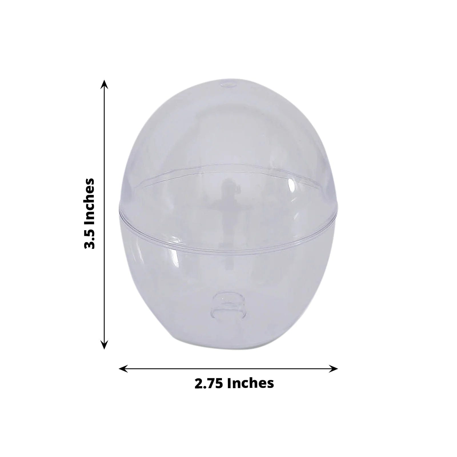 12 Clear 4 oz Mini Egg Shaped Plastic Dessert Cups - Disposable Tableware DSP_DST_CU008_4_CLR