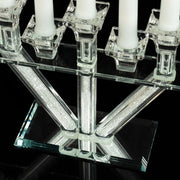 12" Crystal 7 Branch Glass Candelabra with Crystal Filler CHDLR_CAND_037_7_CLR