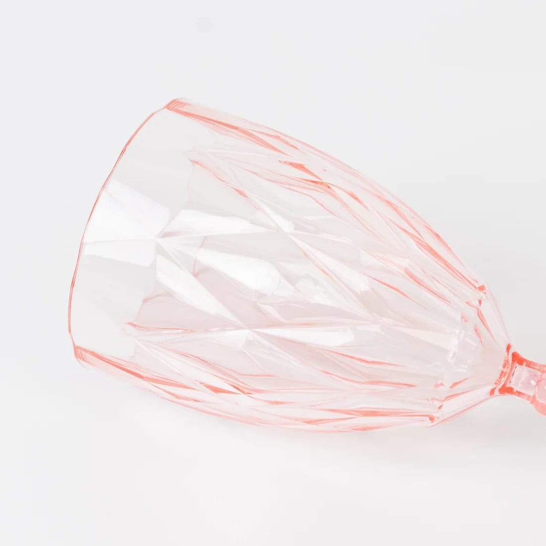 12 Diamond Cut 11oz Vintage Goblets Plastic Wine Glasses