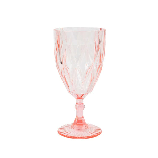 12 Diamond Cut 11oz Vintage Goblets Plastic Wine Glasses DSP_CUWN014_11_046_PK12