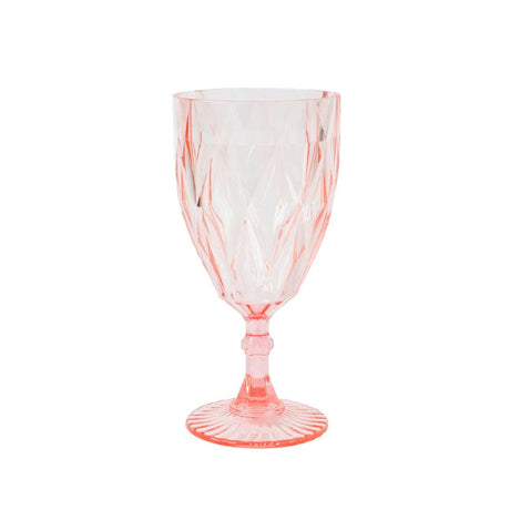 12 Diamond Cut 11oz Vintage Goblets Plastic Wine Glasses DSP_CUWN014_11_046_PK12
