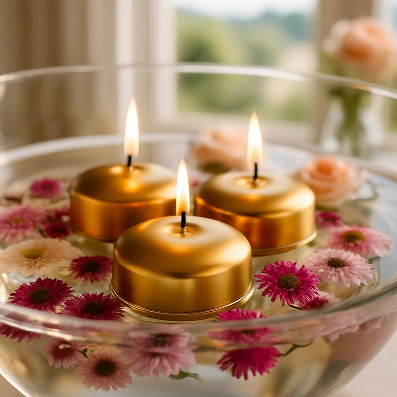 12 Dripless 2" Unscented Floating Candles