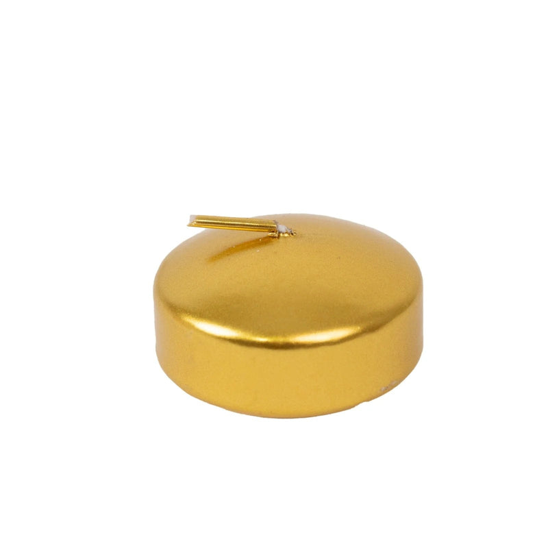 12 Dripless 2" Unscented Floating Candles CAND_FLO003_2_GOLD