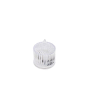 12 Flameless 2" Battery Operated LED Tealight Candles Column Design - Clear LED_CAND_TL006_CLR